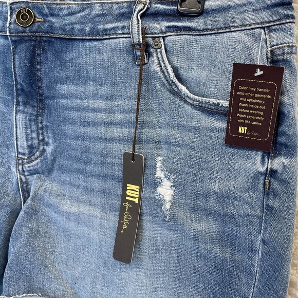 18W - KUT FROM THE KLOTH - KATY Boyfriend Short Distressed Denim Jean Short NEW - Picture 2 of 12